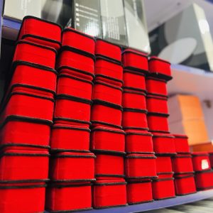 A dozen of red suede box!