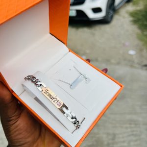 Engraved female silver combo