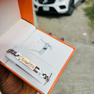 Engraved female silver combo