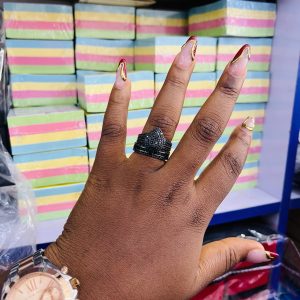 Black wedding ring size 10