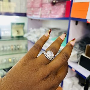 Sweet square cut wedding ring size 10