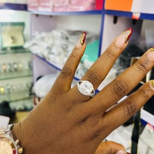 Short Square Wedding Ring size 8