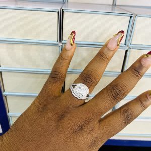 Sweet square cut wedding ring size 9