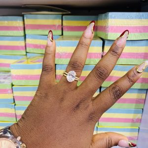 Sweet oval cut wedding ring size 10