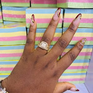 Blade Gold Wedding Ring size 8