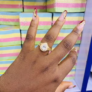 Wild cut oval wedding ring size 9