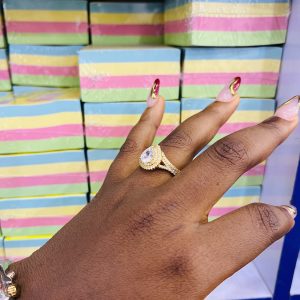 Wild cut oval wedding ring size 8