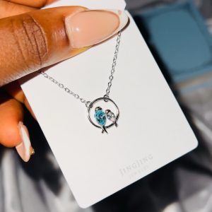 Xuping silver love bird necklace