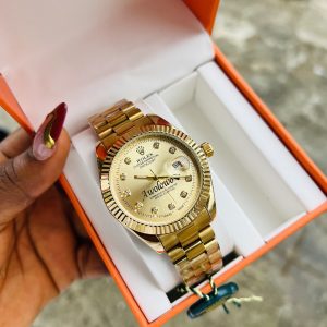 Engraved male Rolex gold presidential watch