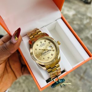 Engraved male Rolex gold presidential watch