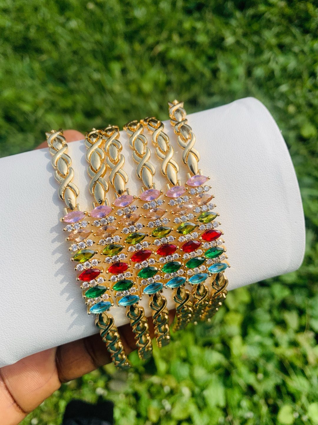 Half stone bracelet 007