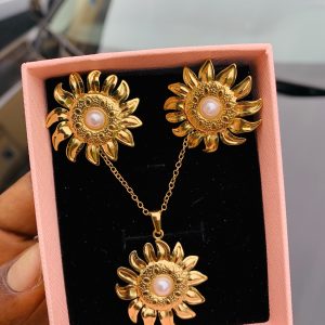 Luxury steel gold set comes with exact box 011