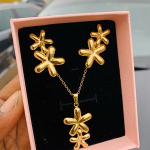 Luxury steel gold set comes with exact box 005