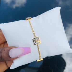 Titanium steel fendi bracelet