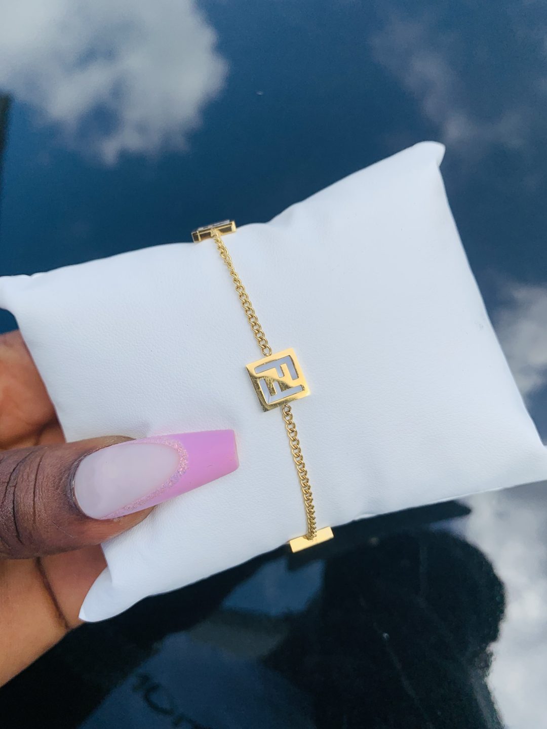 Titanium steel fendi bracelet - Image 2