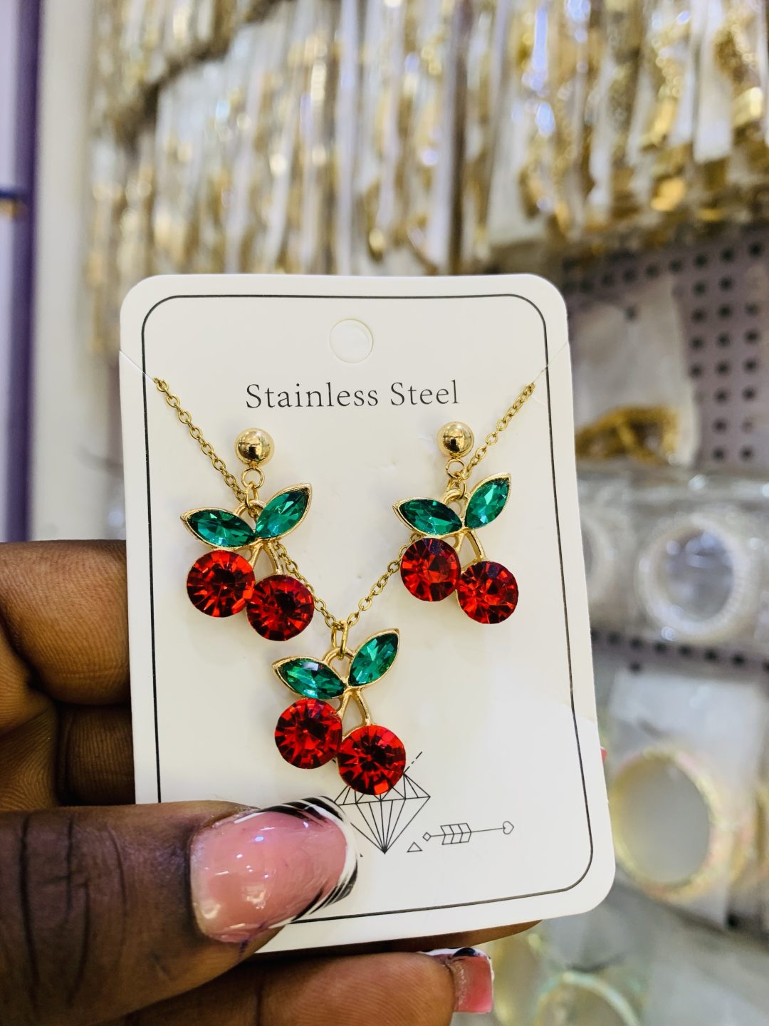 Cherry dainty necklace set 002 - Image 3