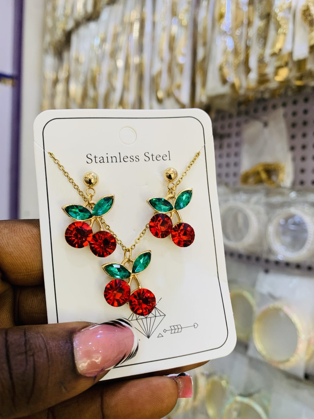 Cherry dainty necklace set 002 - Image 2