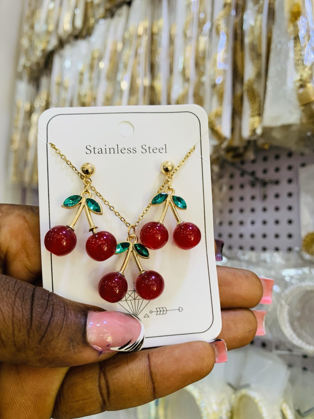 Cherry dainty necklace 003 - Image 2