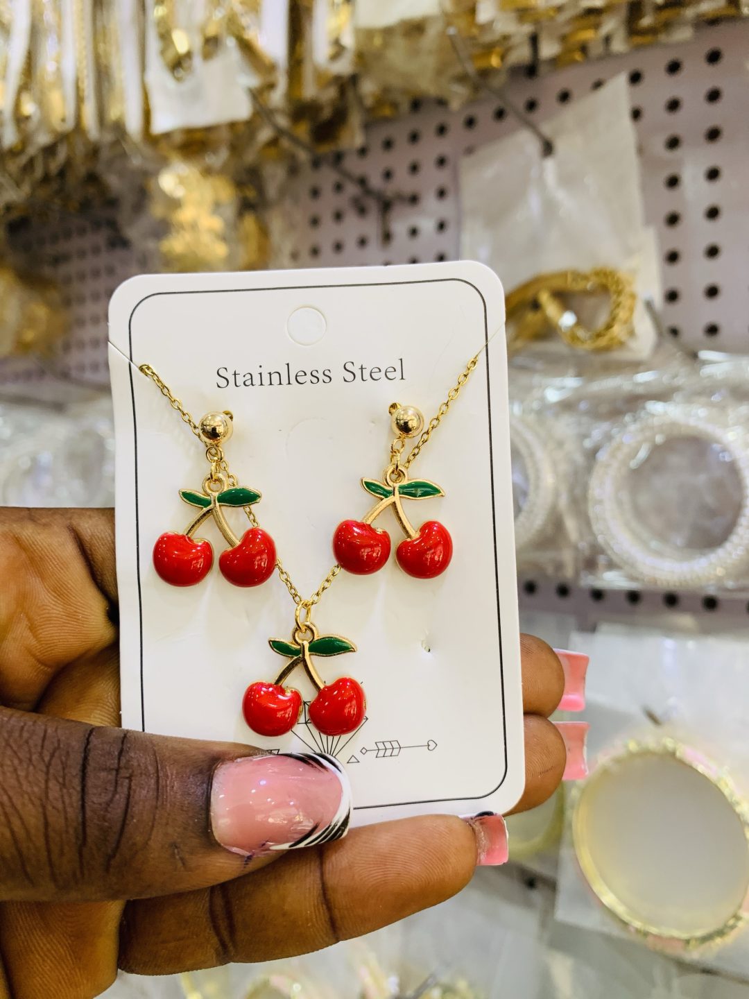 Cherry dainty necklace 005 - Image 2