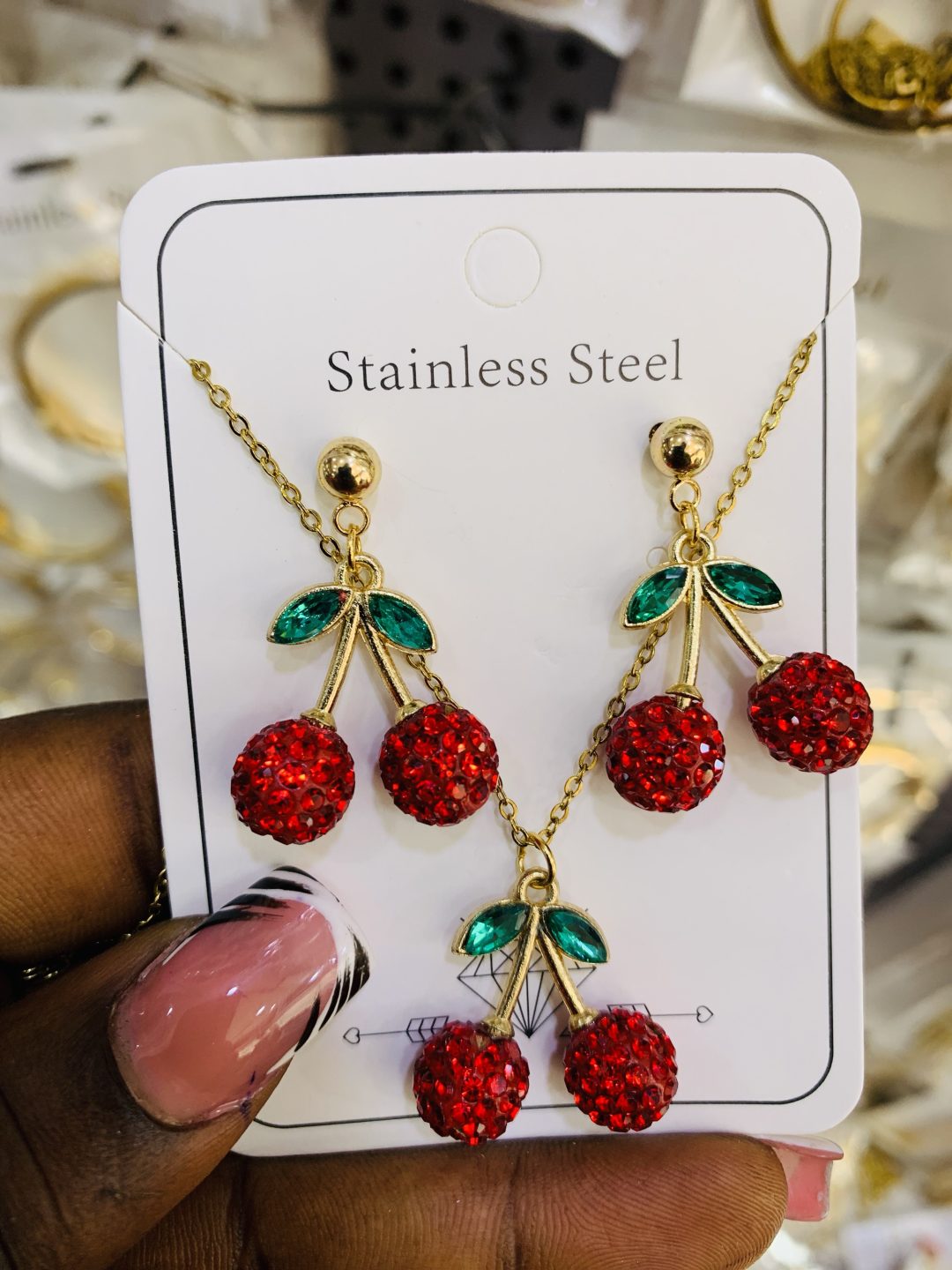 Cherry dainty necklace 006 - Image 2