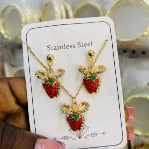 Cherry dainty necklace 007