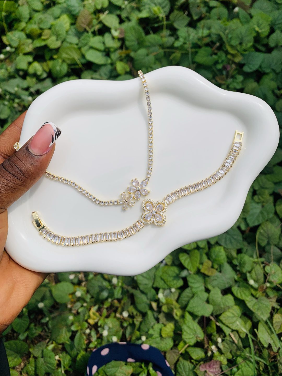 Tennis Necklace and Bracelet combo no box 001 - Image 2