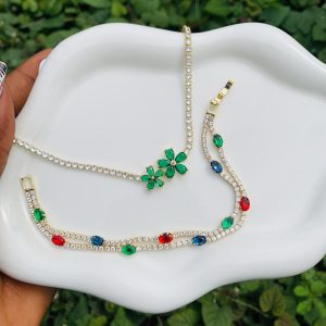 Tennis Necklace and Bracelet no box 002