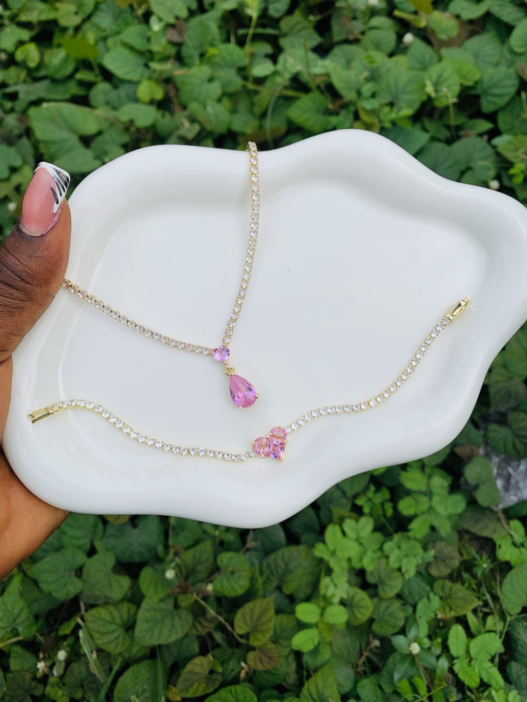 Tennis Necklace and Bracelet no box 003