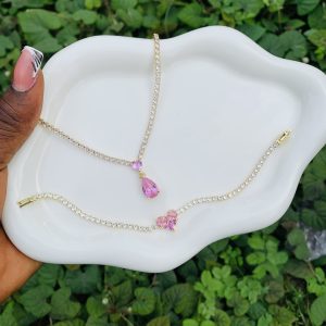 Tennis Necklace and Bracelet no box 003