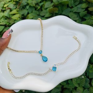 Tennis Necklace and Bracelet no box 005