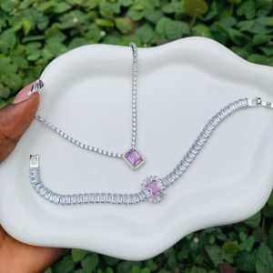 Tennis Necklace and Bracelet no box 009