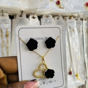 Flower dainty necklace set 008