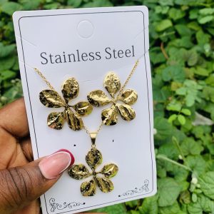 Stainless steel gold set 004