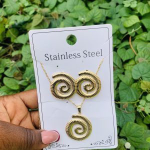 Stainless steel gold set 006