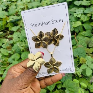 Stainless steel gold set 014