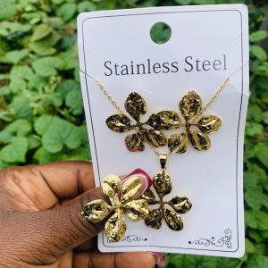 Stainless steel gold set 021