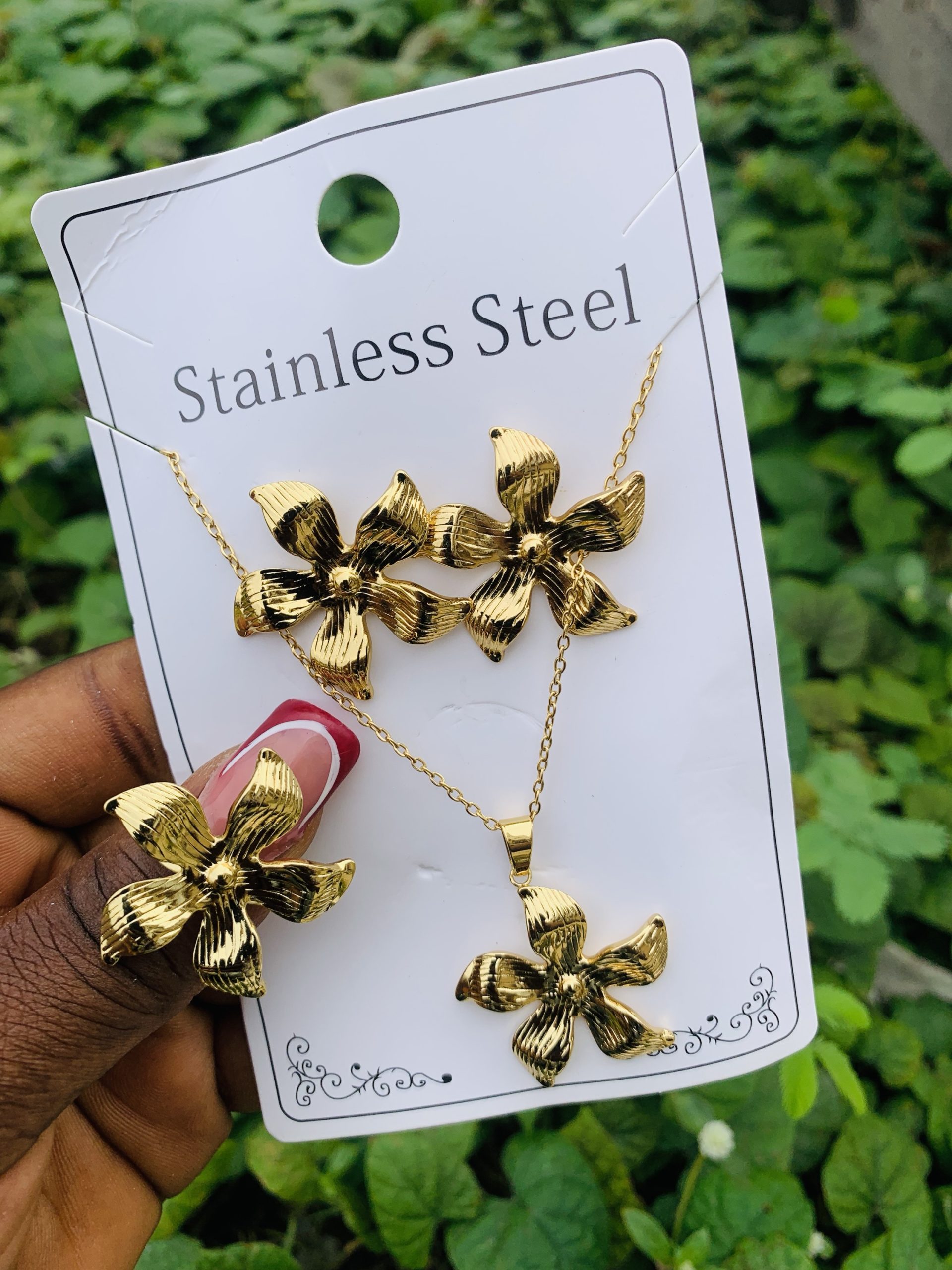 Stainless steel gold set 022