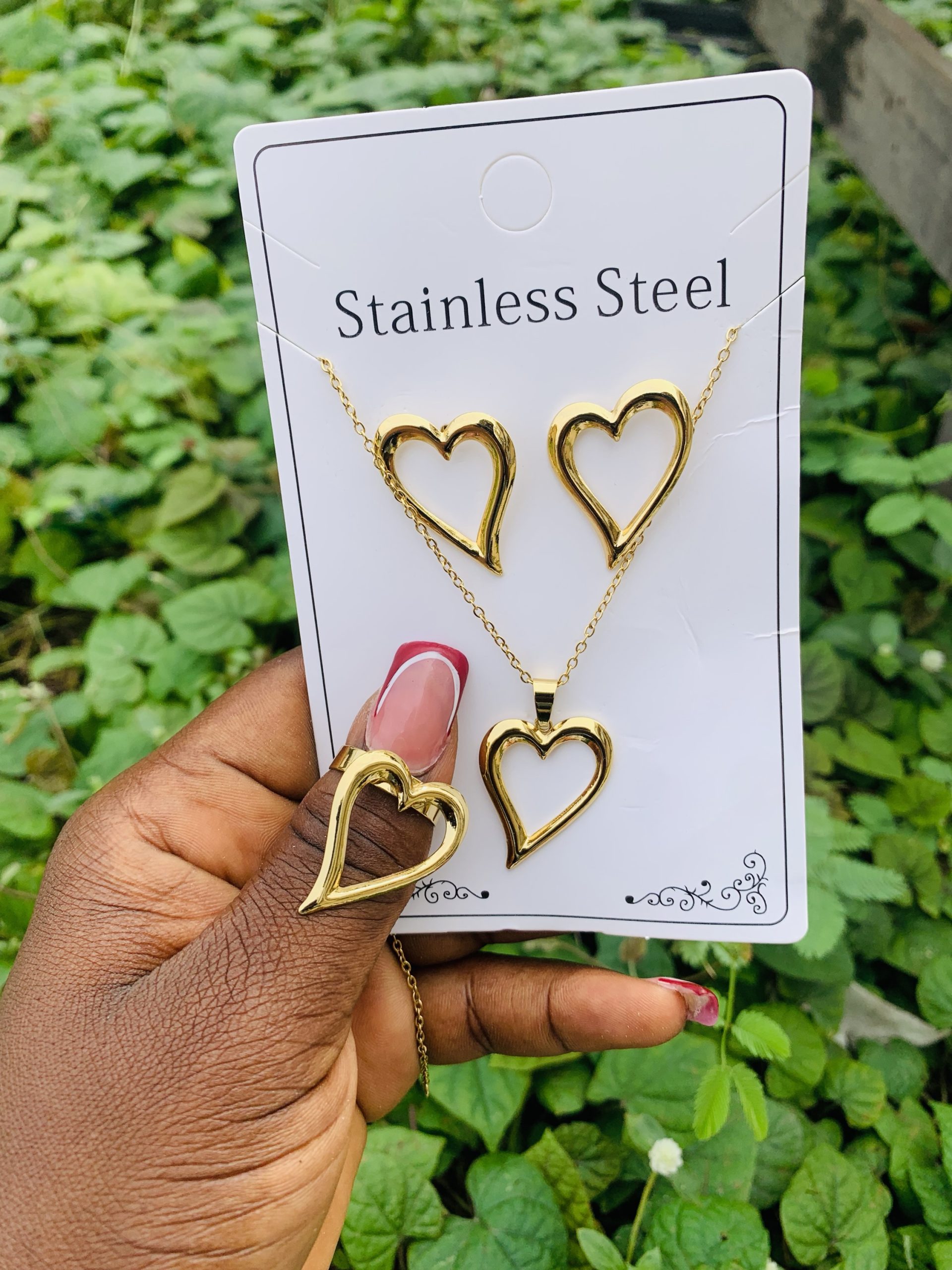 Stainless steel gold set 023