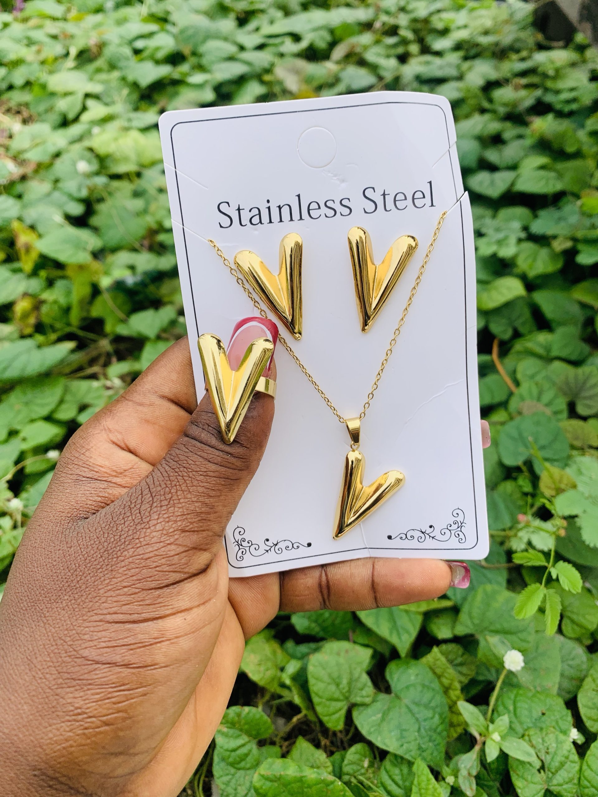 Stainless steel gold set 024