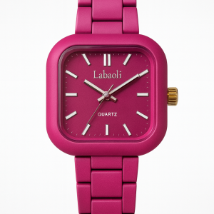 Laboali dark pink matte watch