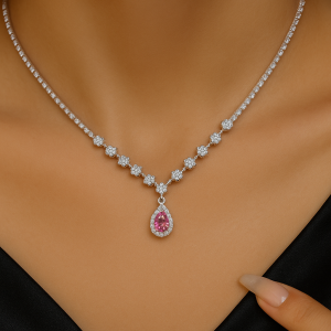 Original CZ PINK GEM NECKLACE
