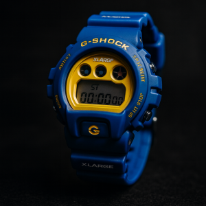 G shock orbit blue yellow boxed