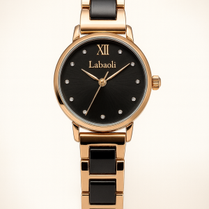 Labaoli rosegold and black luxury watch