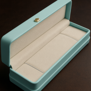 Blue royalty long leather box