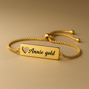 Engraved drawstring love bracelet