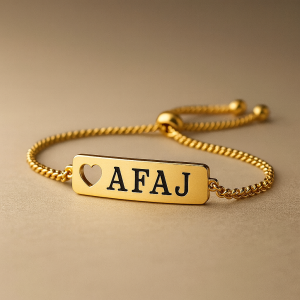 Engraved drawstring love bracelet