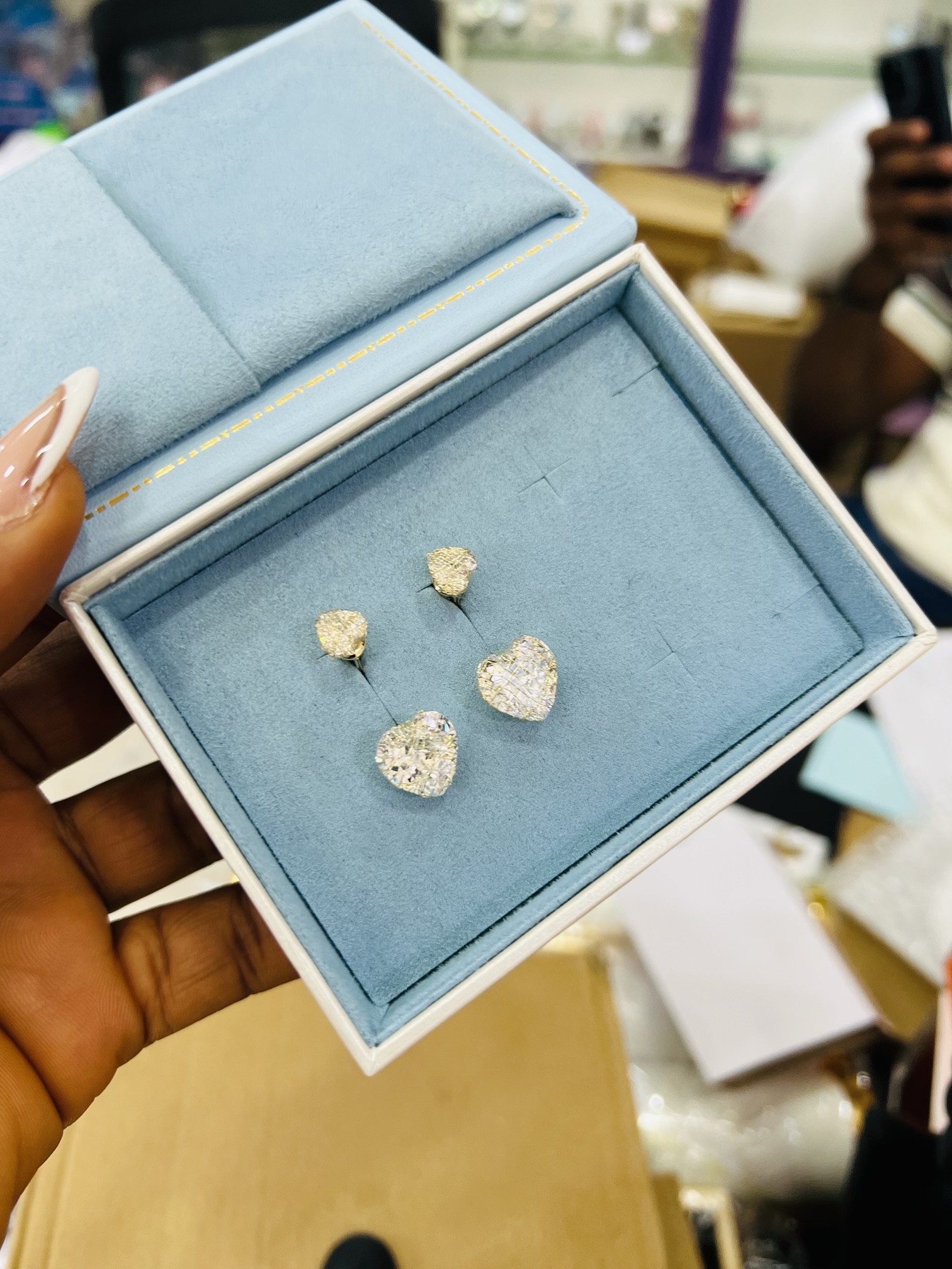 Xuping gold curve earrings