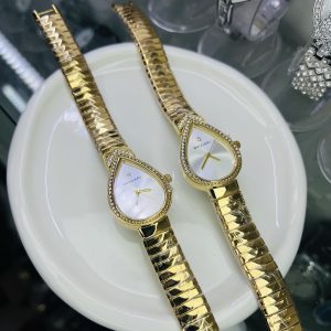 Bvlgari Gold white face watch