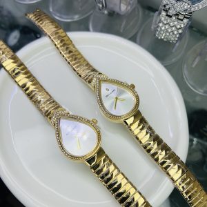 Bvlgari Gold white face watch