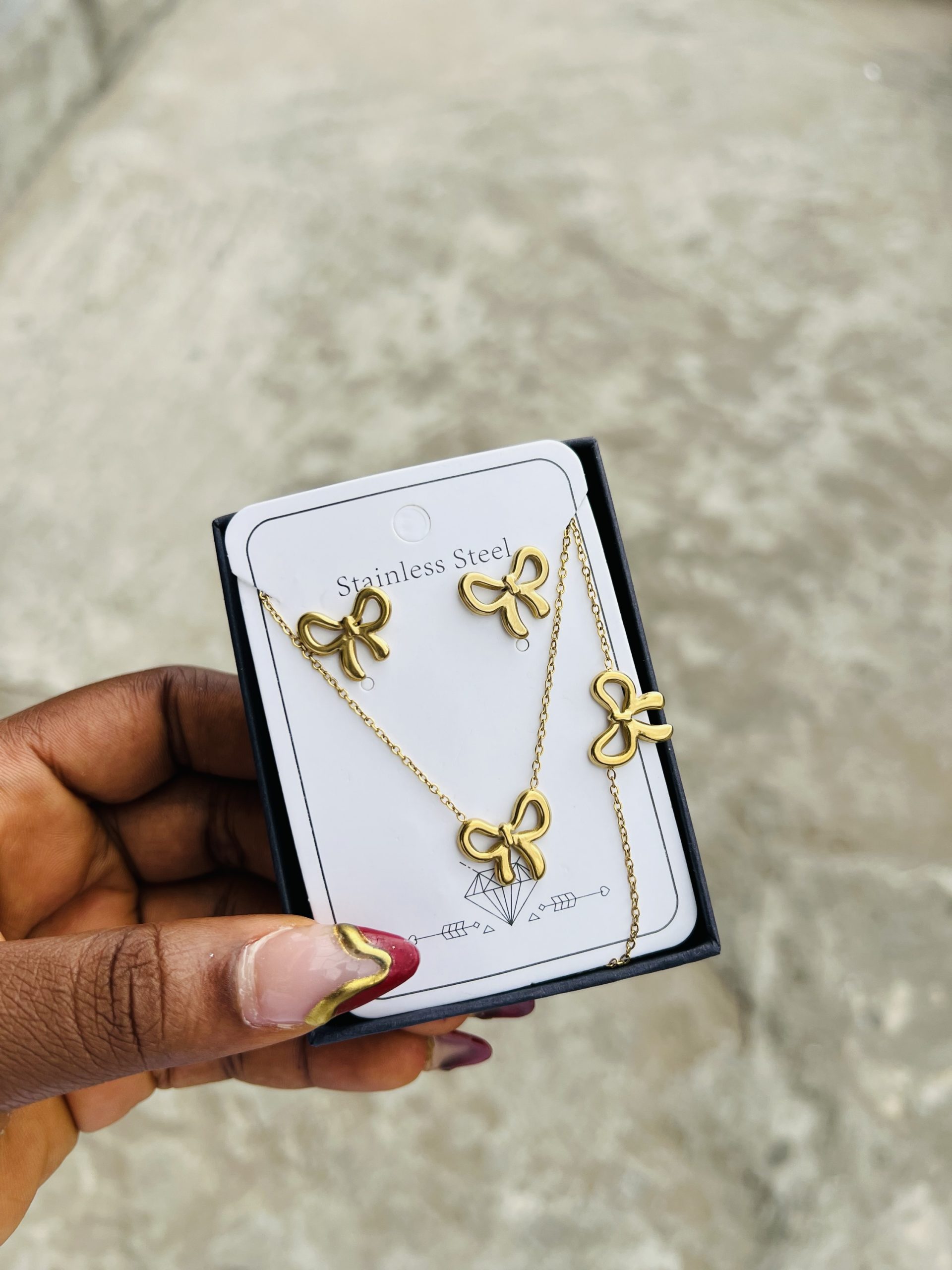 Steel necklace set 001